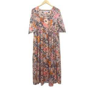 Floral Print Maxi Summer Dress Size Small